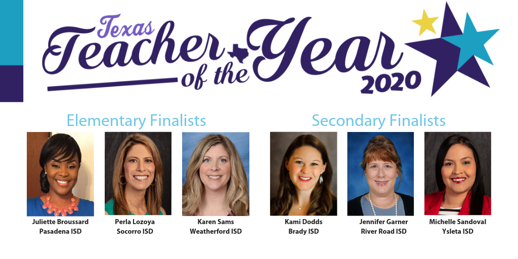 TASA Names Six Finalists for 2020 Texas Teacher of the Year