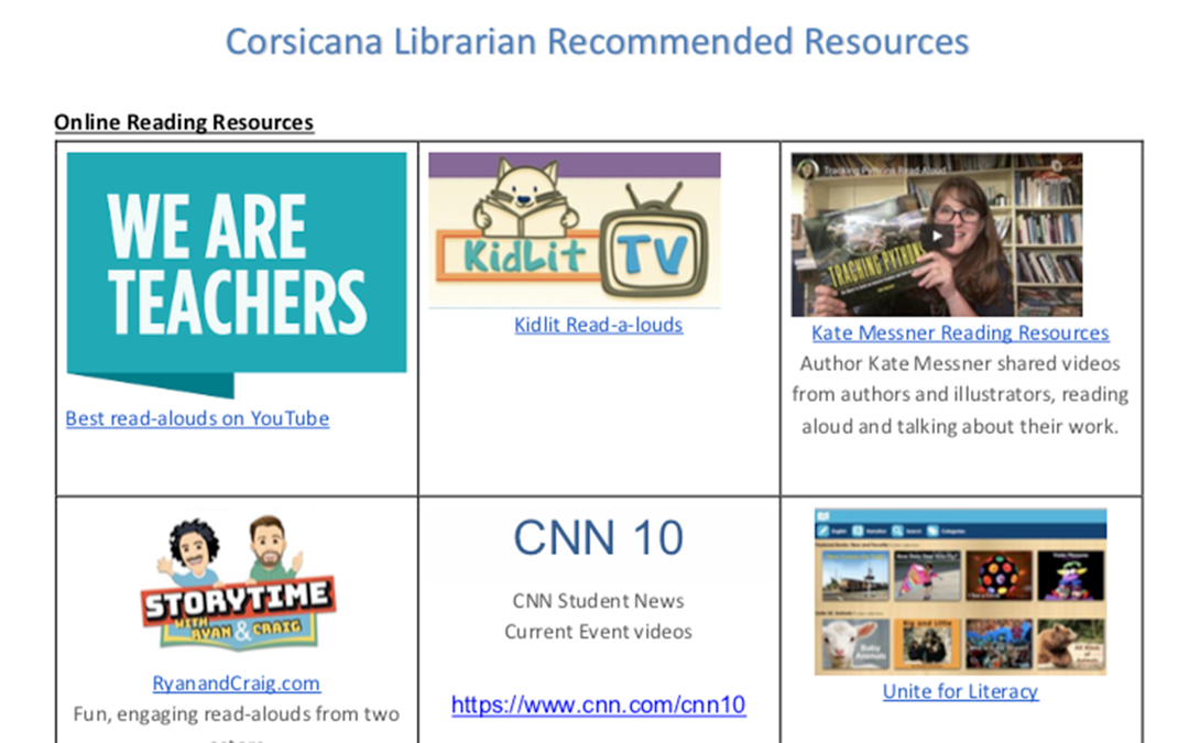 Corsicana ISD Librarian Recommendations