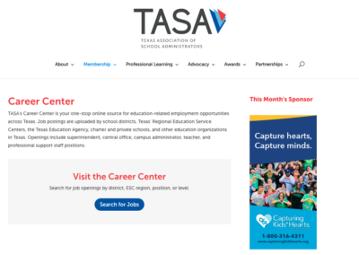 TASA Career Center – $500 per month