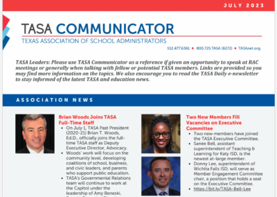 TASA Communicator Newsletter Sponsorship – $500 per month