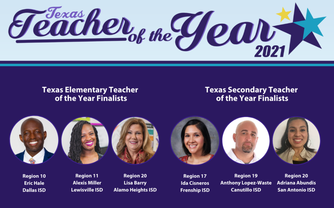 TASA Names Six Finalists for 2021 Texas Teacher of the Year