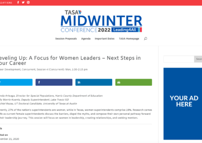 TASA Midwinter Conference Website Sidebar Ad – $500-$1000/month