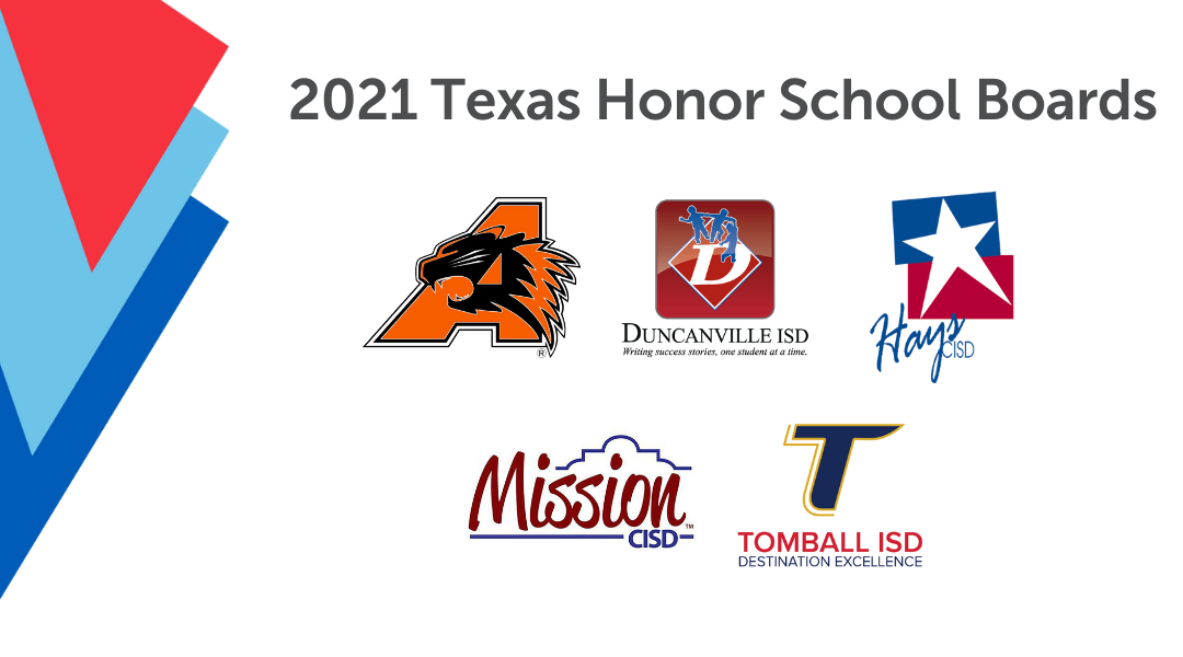 Five Texas School Boards Selected as 2021 Honor School Boards