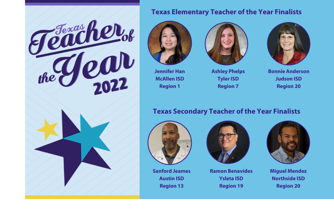 TASA Names 6 Finalists for 2022 Texas Teacher of the Year