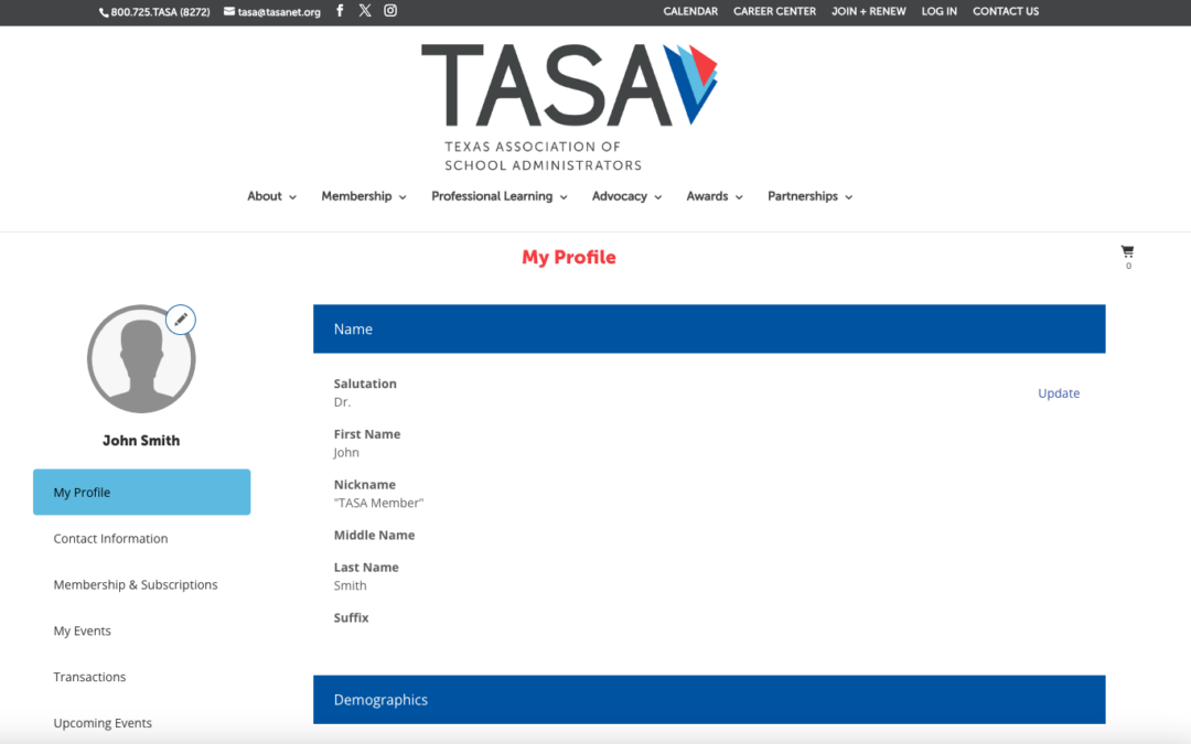 New TASA Member Services Center Live